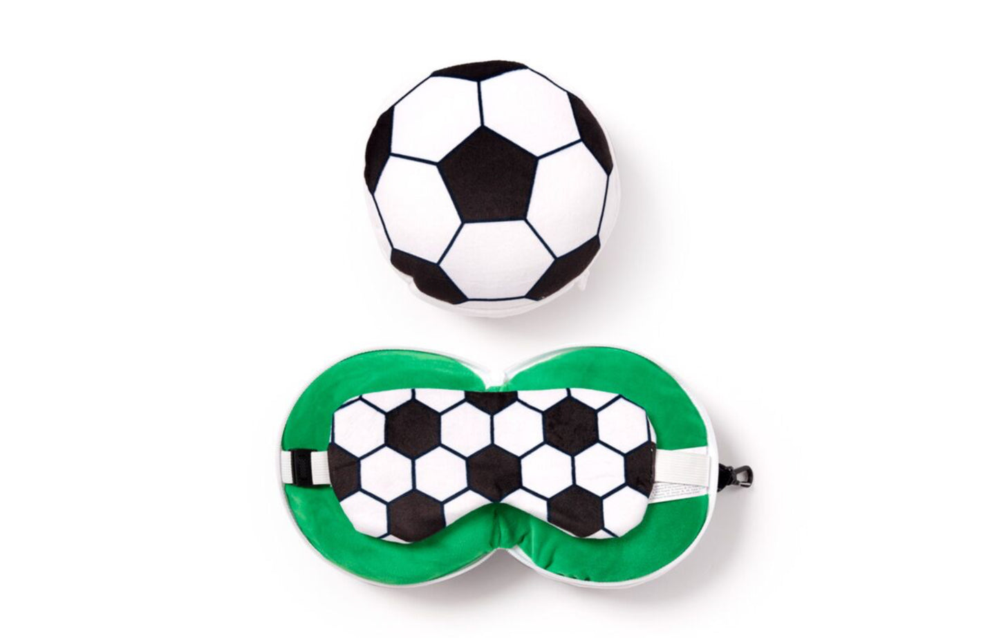 Oreiller de voyage avec masque – Football