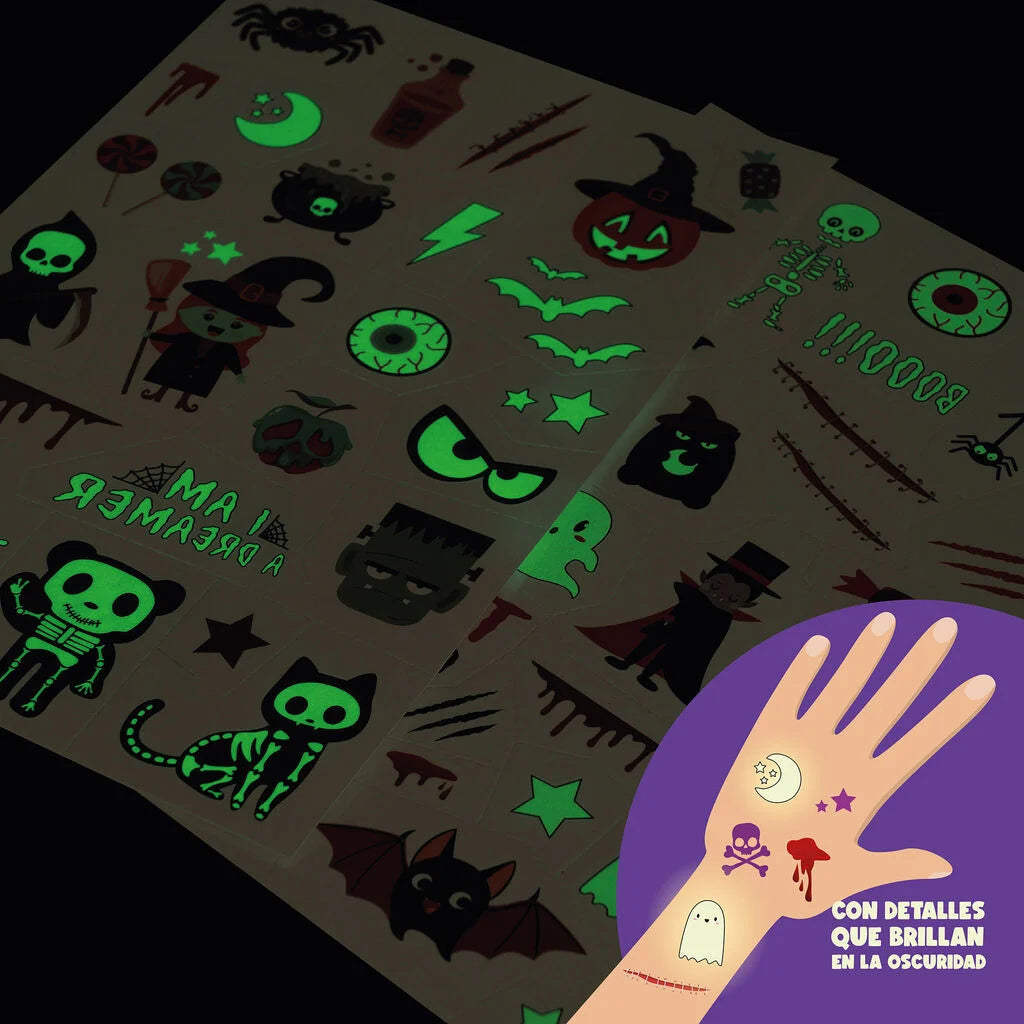 Pack de 50 Tatuajes Temporales Halloween 🧛♂️ Les Trouvailles de Tolède