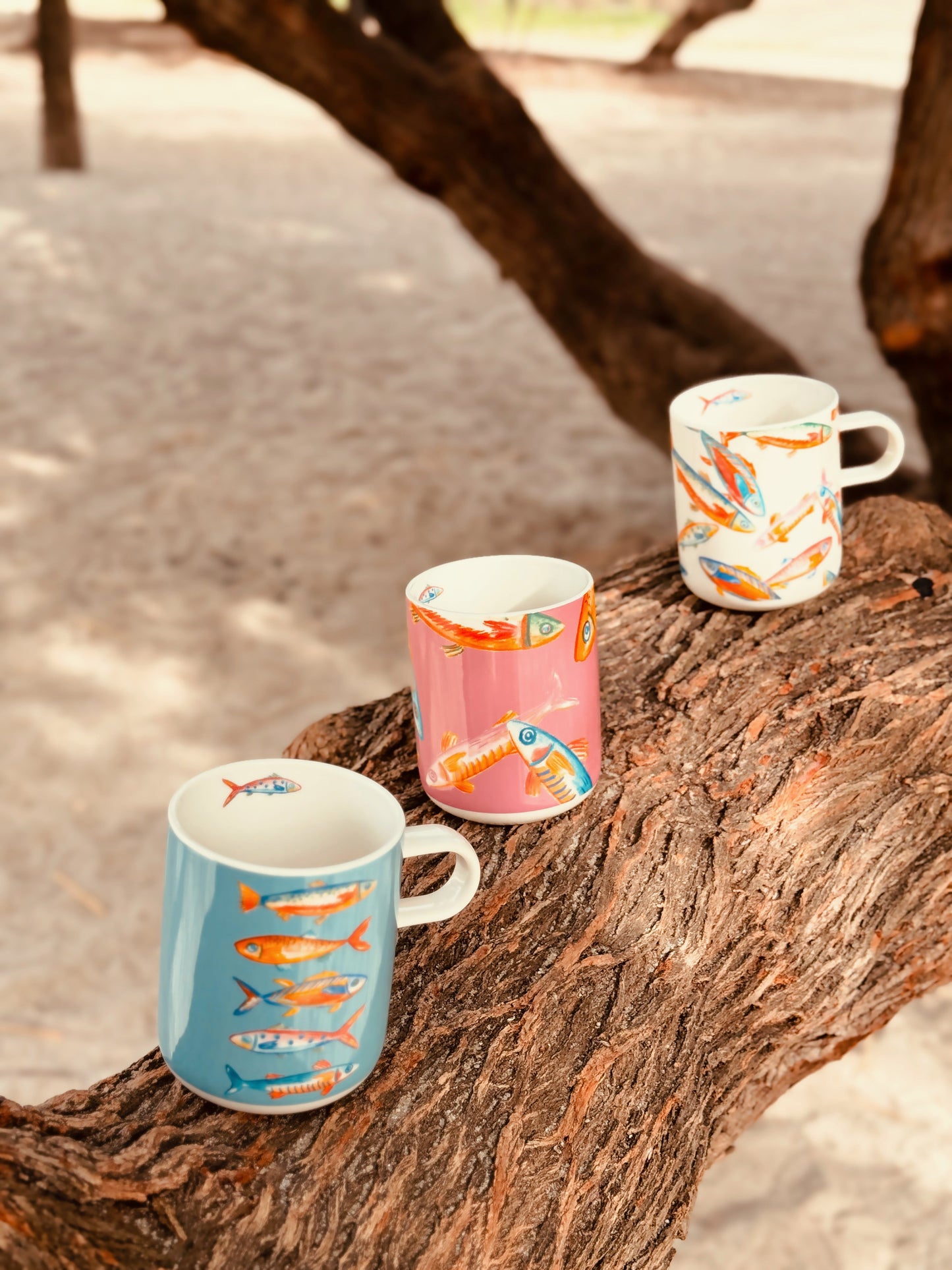 Mug Sardinas amarillo 325 ml Les Trouvailles de Tolède