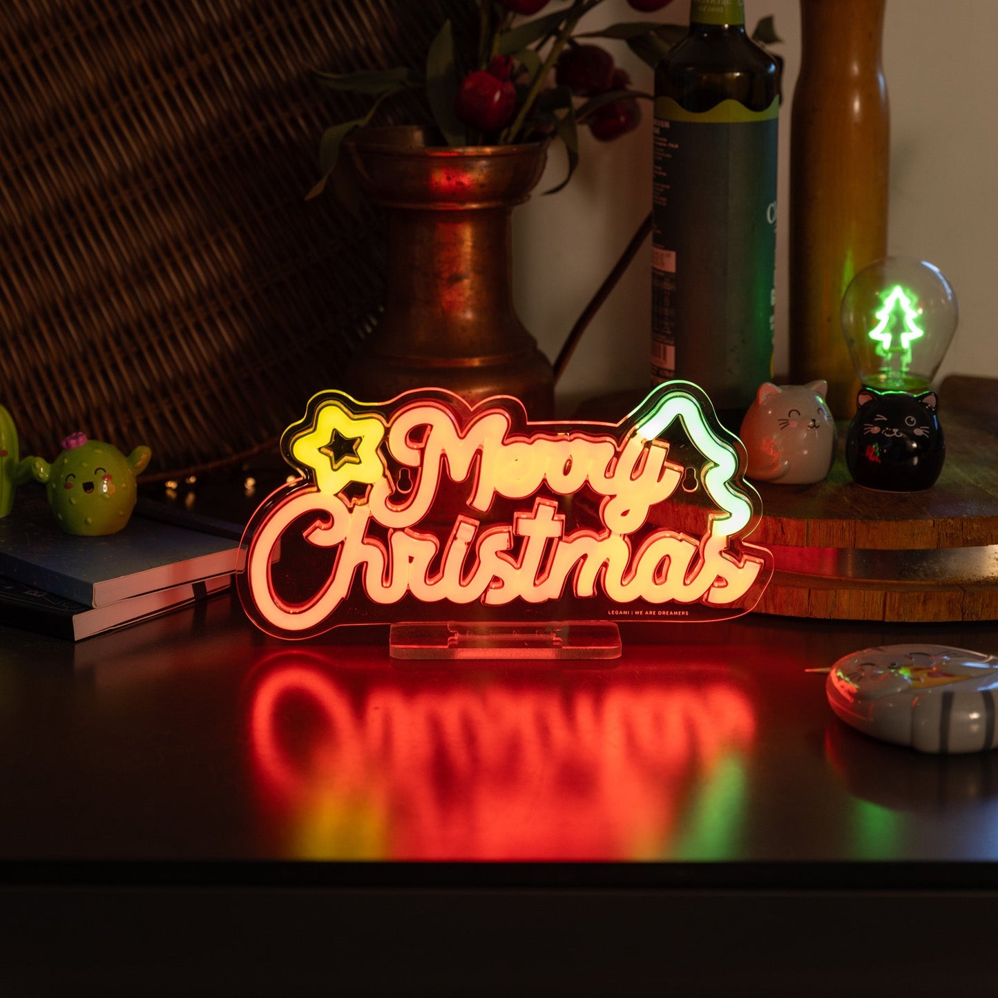 Letrero luminoso LED “Merry Xmas” Les Trouvailles de Tolède