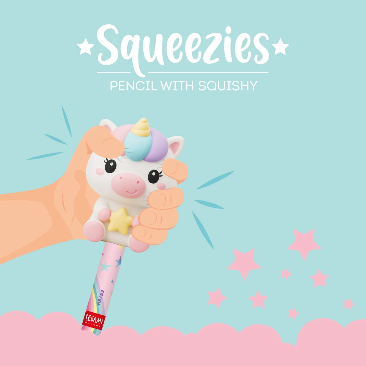 Lápiz Antiestrés Unicornio Legami - Squeezies Les Trouvailles de Tolède