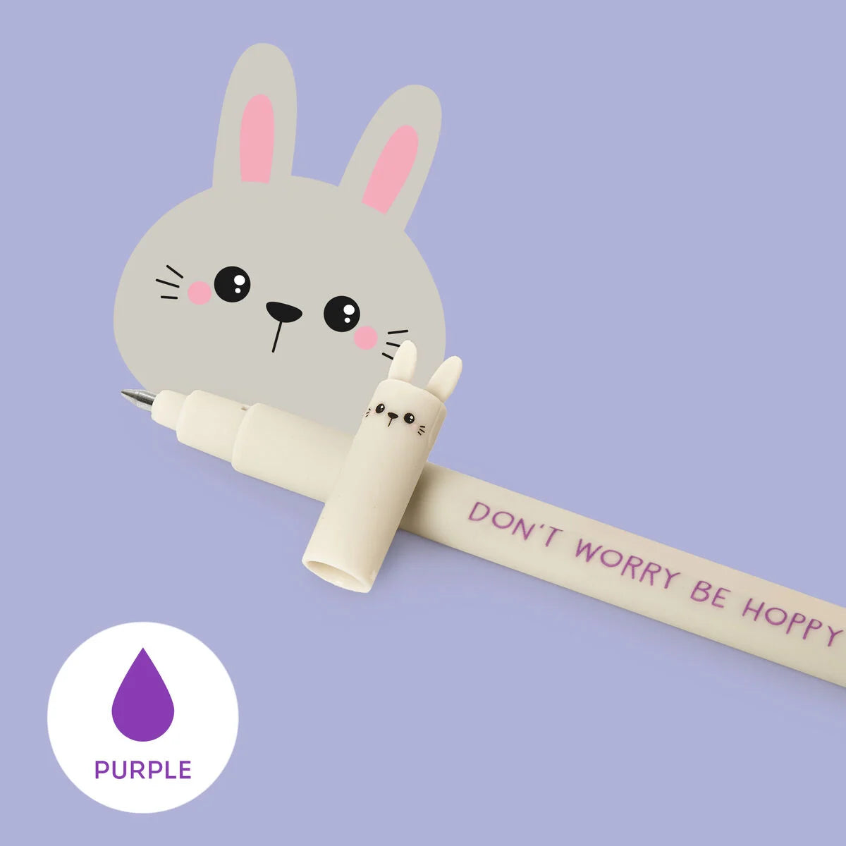 Bolígrafo Borrable “Don’t Worry, Be Hoppy” – Conejito Les Trouvailles de Tolède