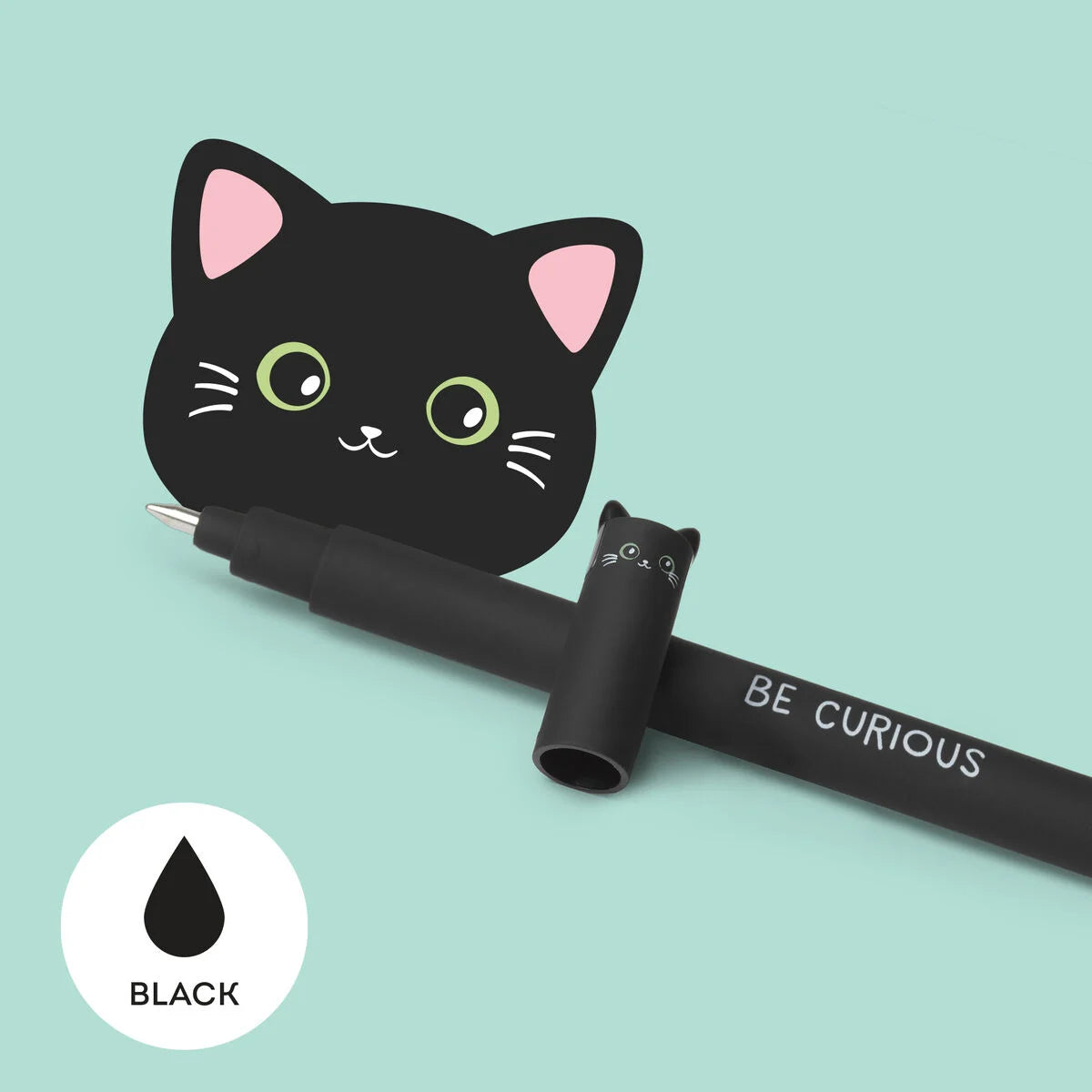 Bolígrafo Borrable “Be Curious” – Gato Les Trouvailles de Tolède