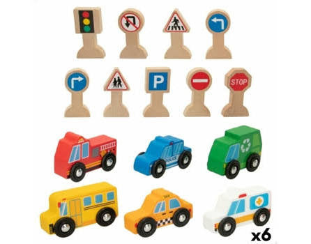 Set de Vehículos y Señales (15 piezas) Les Trouvailles de Tolède