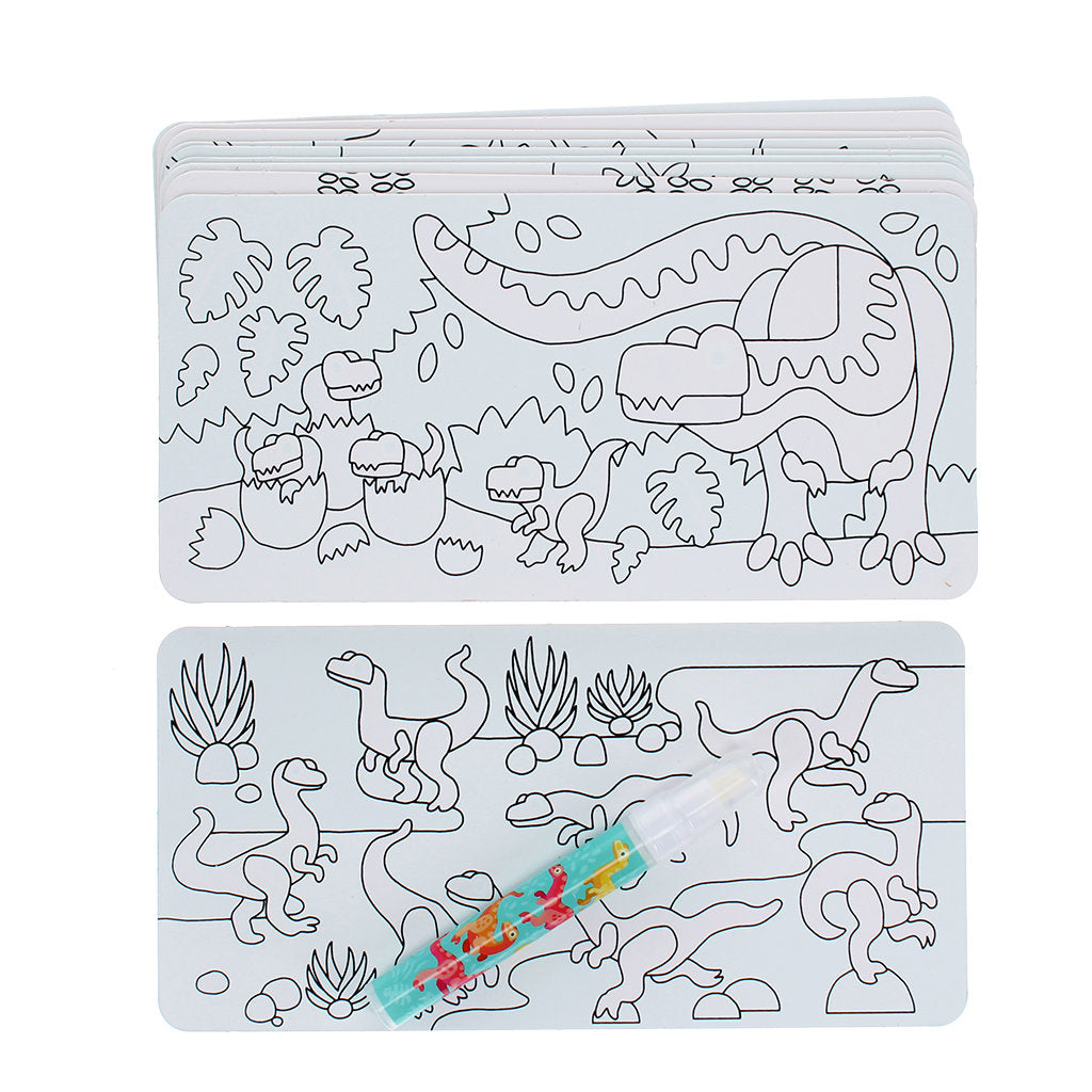 Tarjetas mágicas para colorear Baby Dinos Les Trouvailles de Tolède