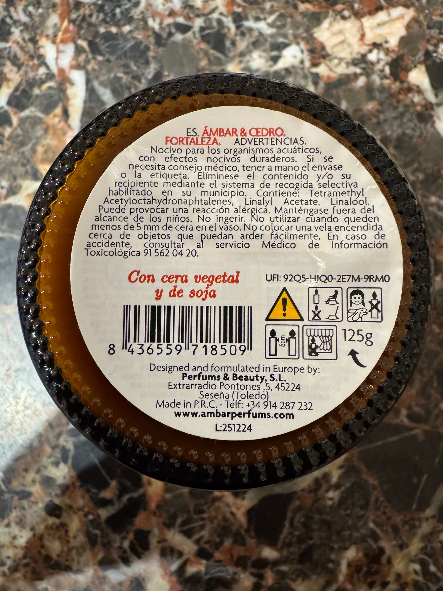 Vela ambar & cedro Les Trouvailles de Tolède