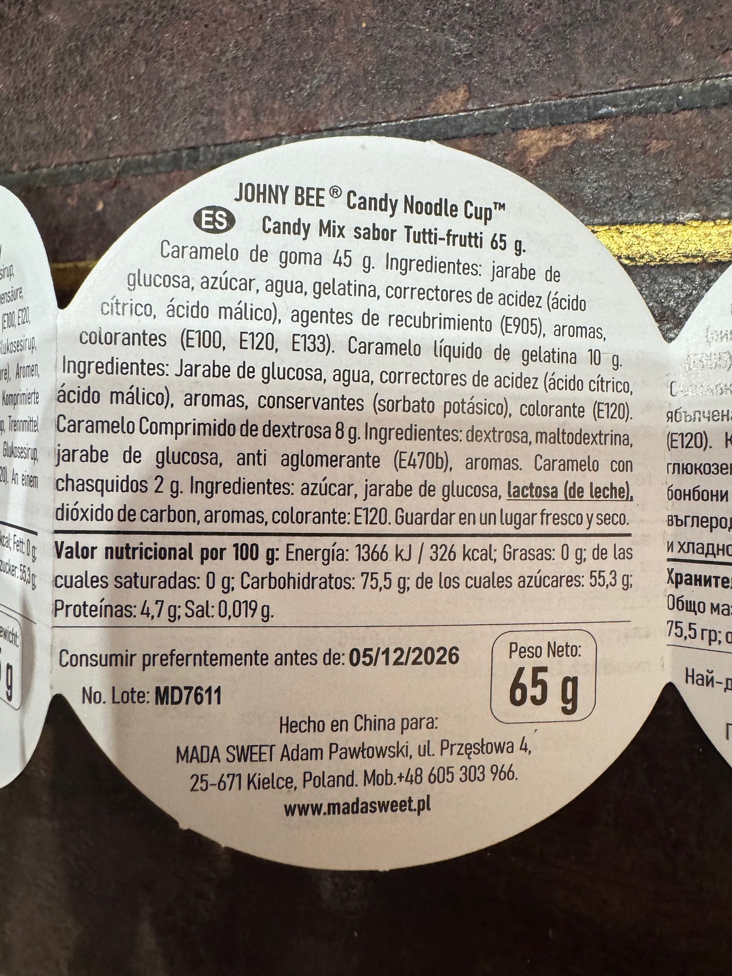 Candy Noodle Cup Les Trouvailles de Tolède