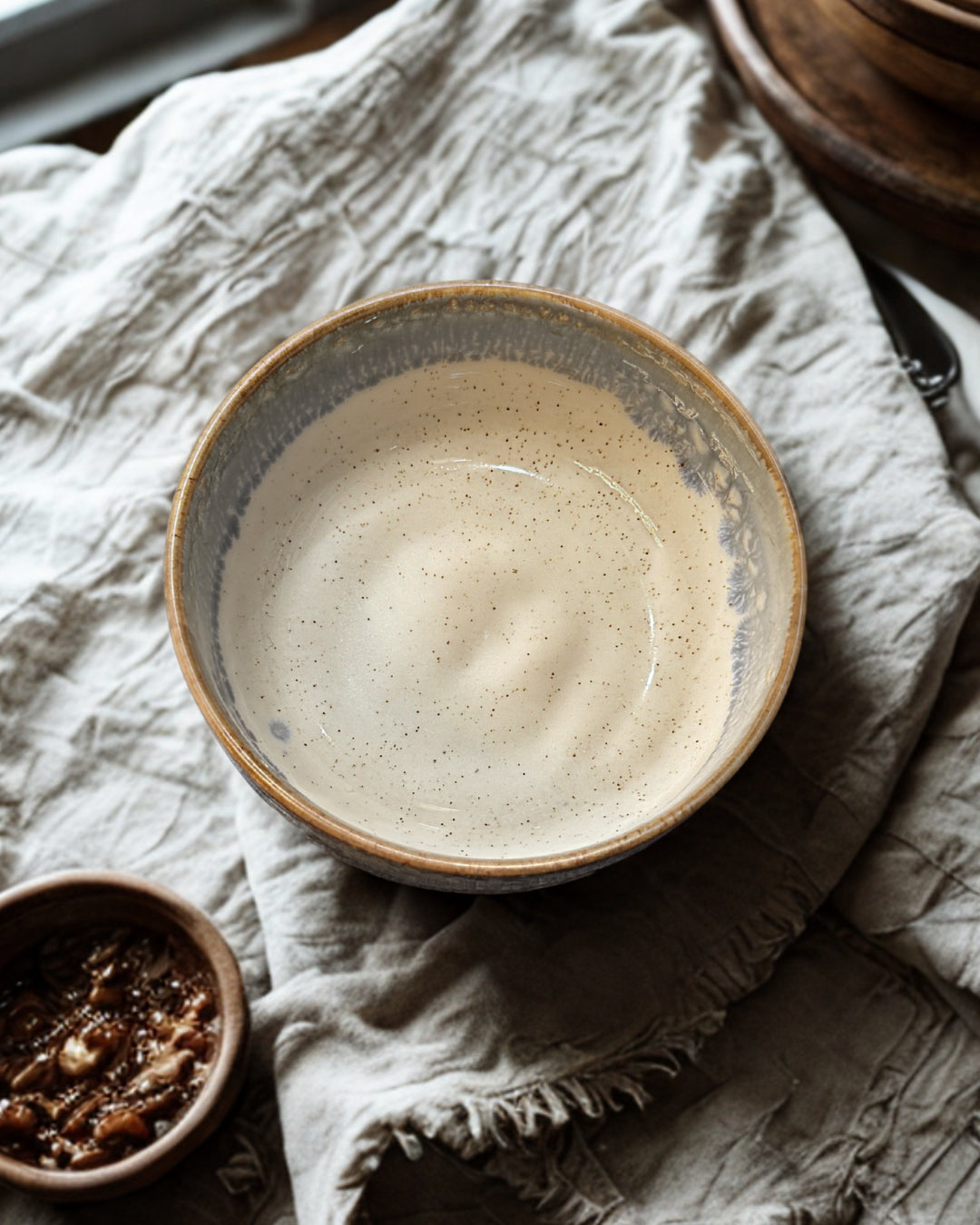 Cuenco de gres beige moteado Les Trouvailles de Tolède