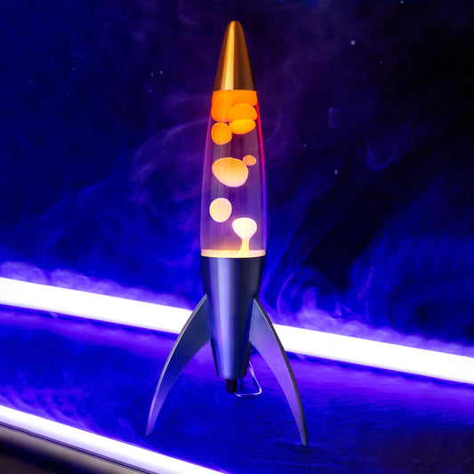 Lámpara de lava Rocket degradado azul Les Trouvailles de Tolède