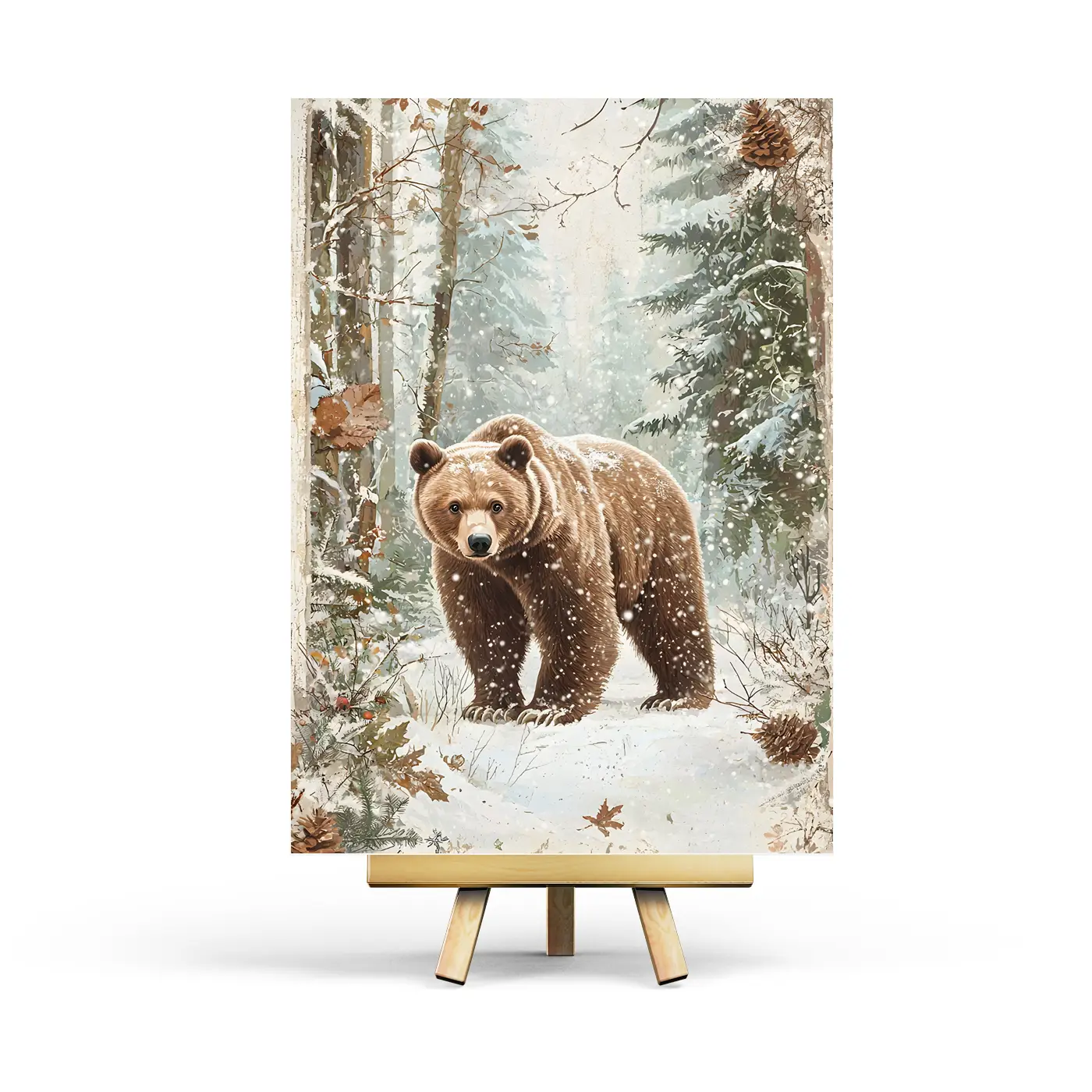 Postale - Oso en el bosque Les Trouvailles de Tolède