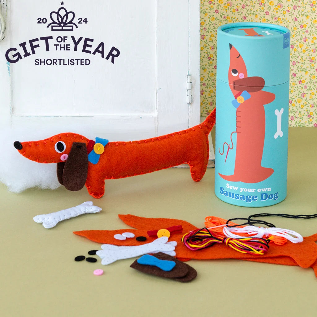 Kit de costura infantil – Perro salchicha de fieltro Les Trouvailles de Tolède