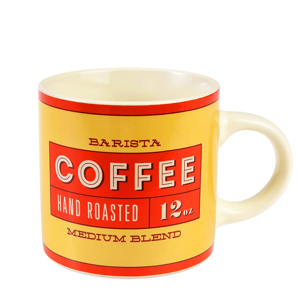 Taza vintage de cerámica – Diseño Barista