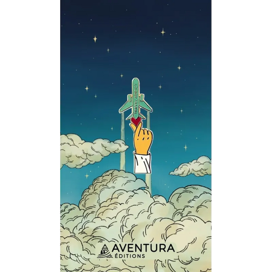 Pin Avión Mano Corazón | Broche Viajero Les Trouvailles de Tolède