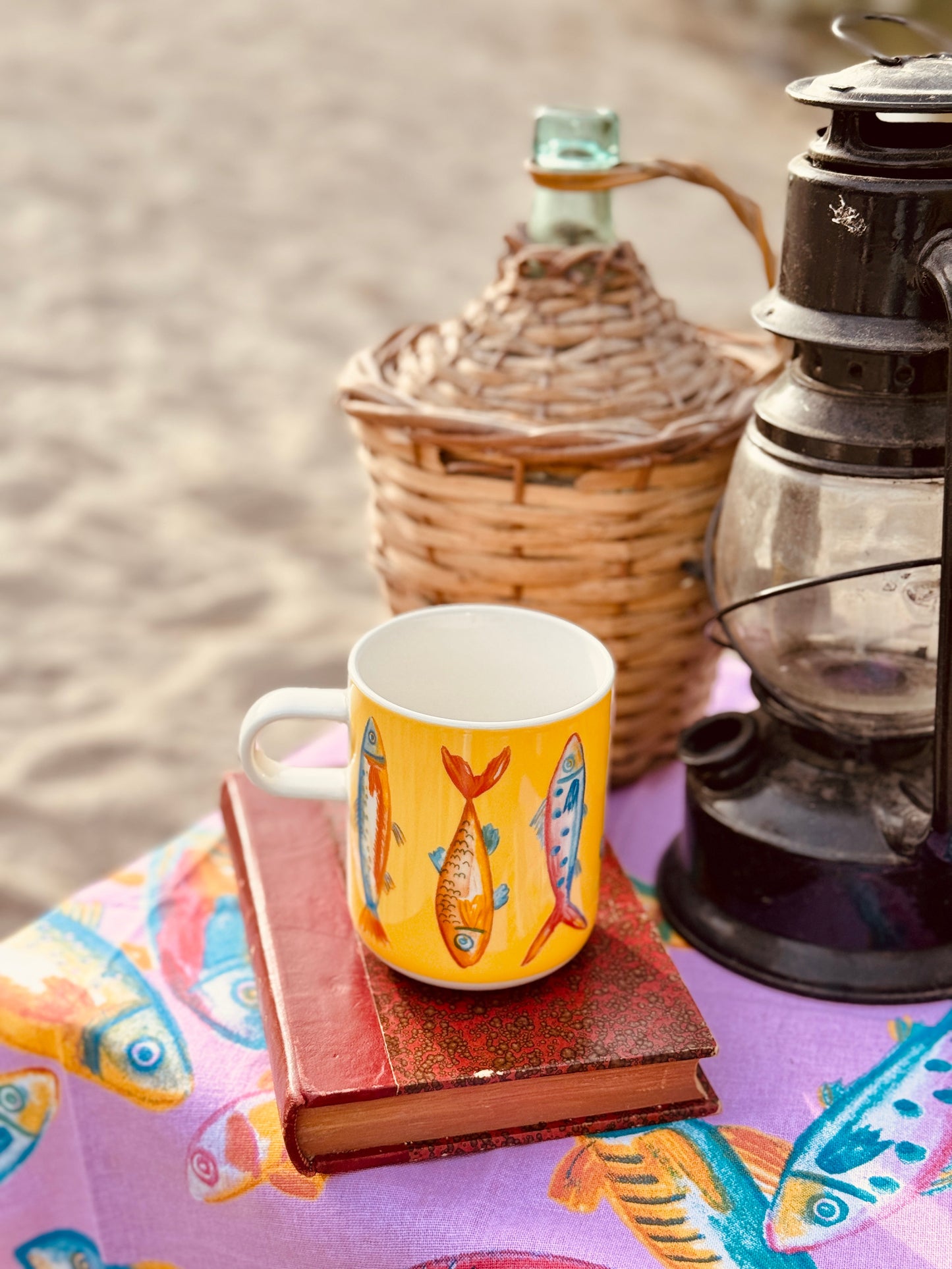 Mug Sardinas amarillo 325 ml Les Trouvailles de Tolède