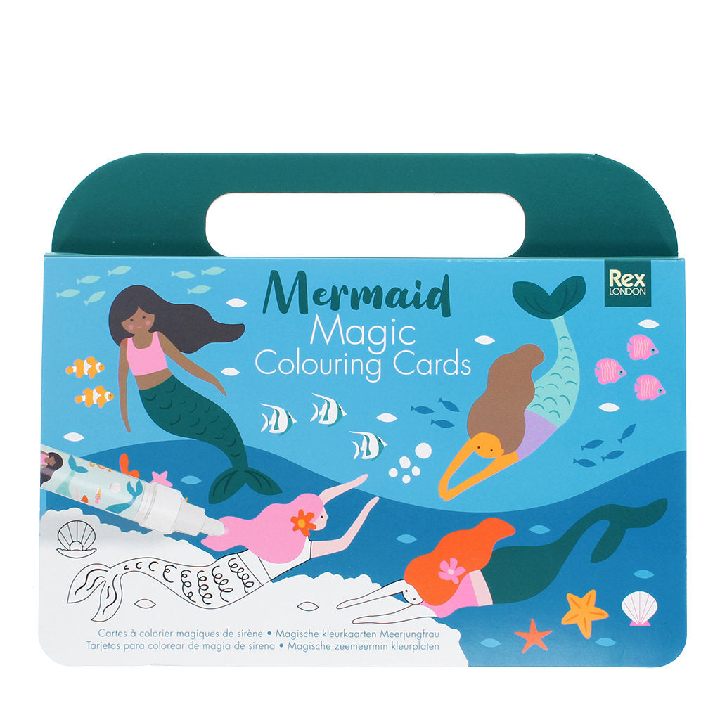 Tarjetas mágicas para colorear Mermaid Les Trouvailles de Tolède