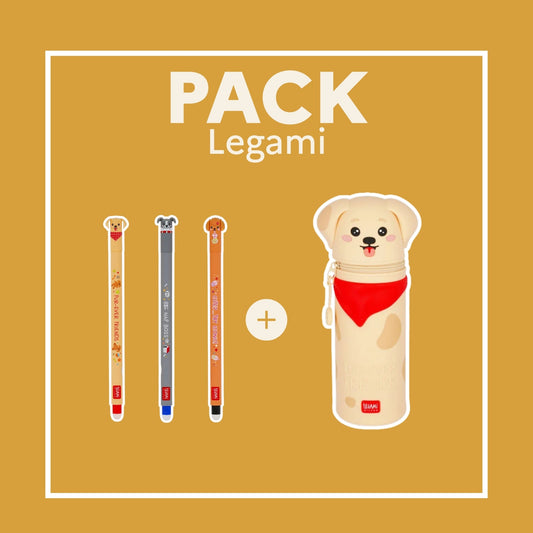 Pack Legami edición especial : Set 3 boligrafos perros + estuche Ladybug Les Trouvailles de Tolède