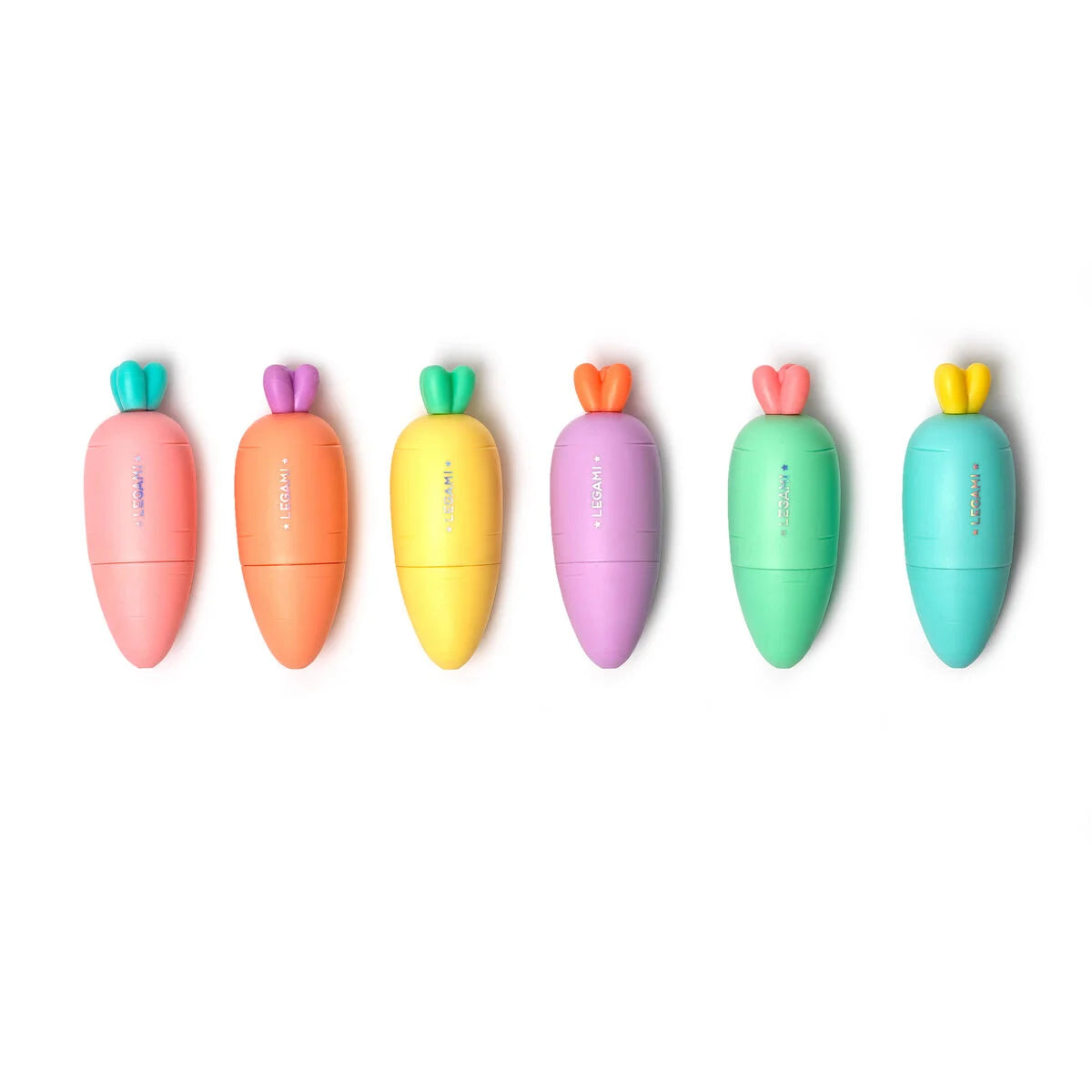 Set de 6 Mini Subrayadores Zanahoria – Carrot Team Les Trouvailles de Tolède