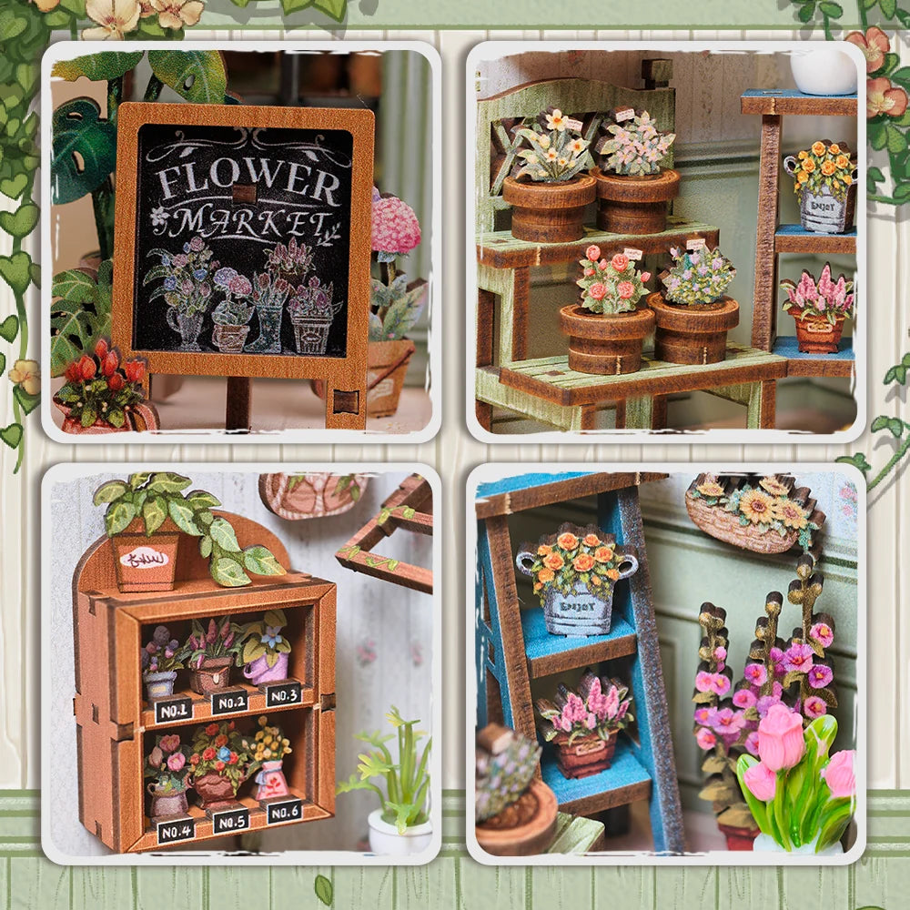 Book Nook DIY "Floristería de los Campos Elíseos" Les Trouvailles de Tolède