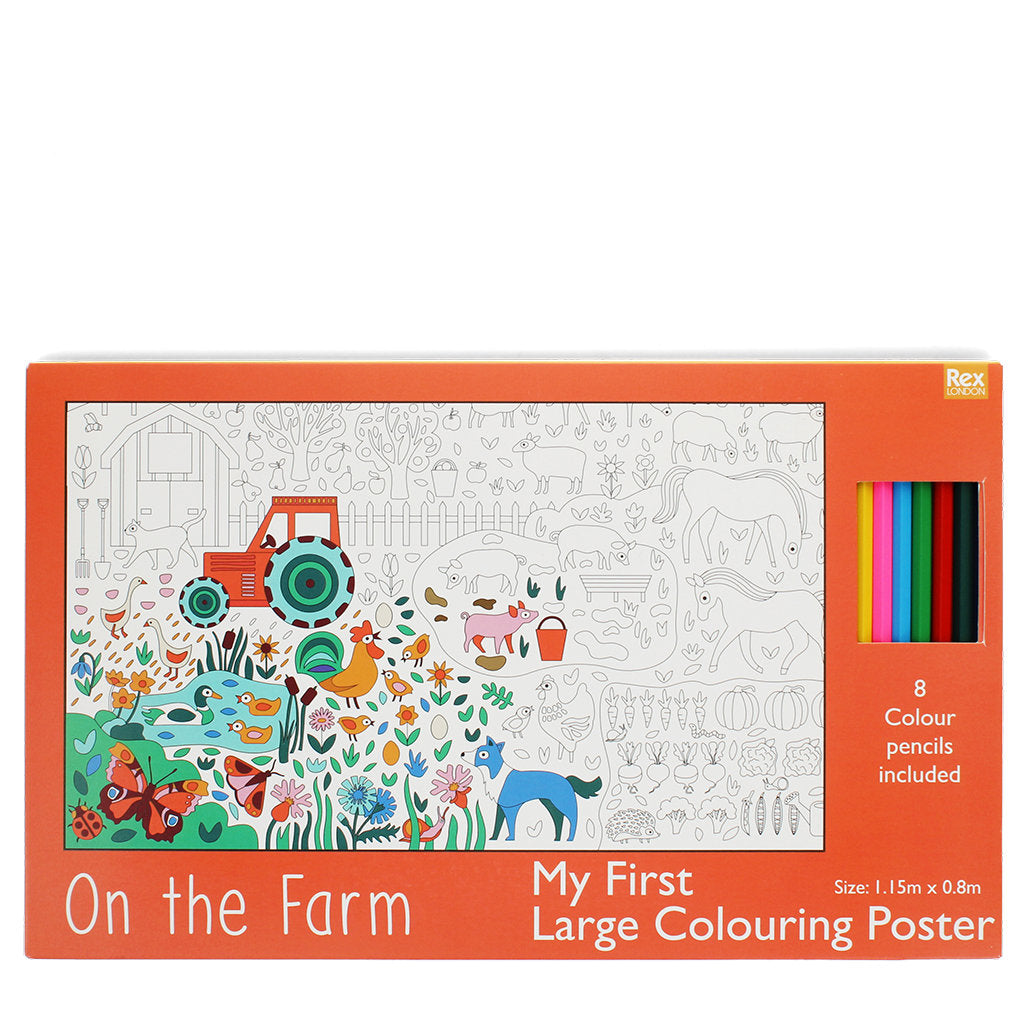 Póster gigante para colorear On the Farm Les Trouvailles de Tolède