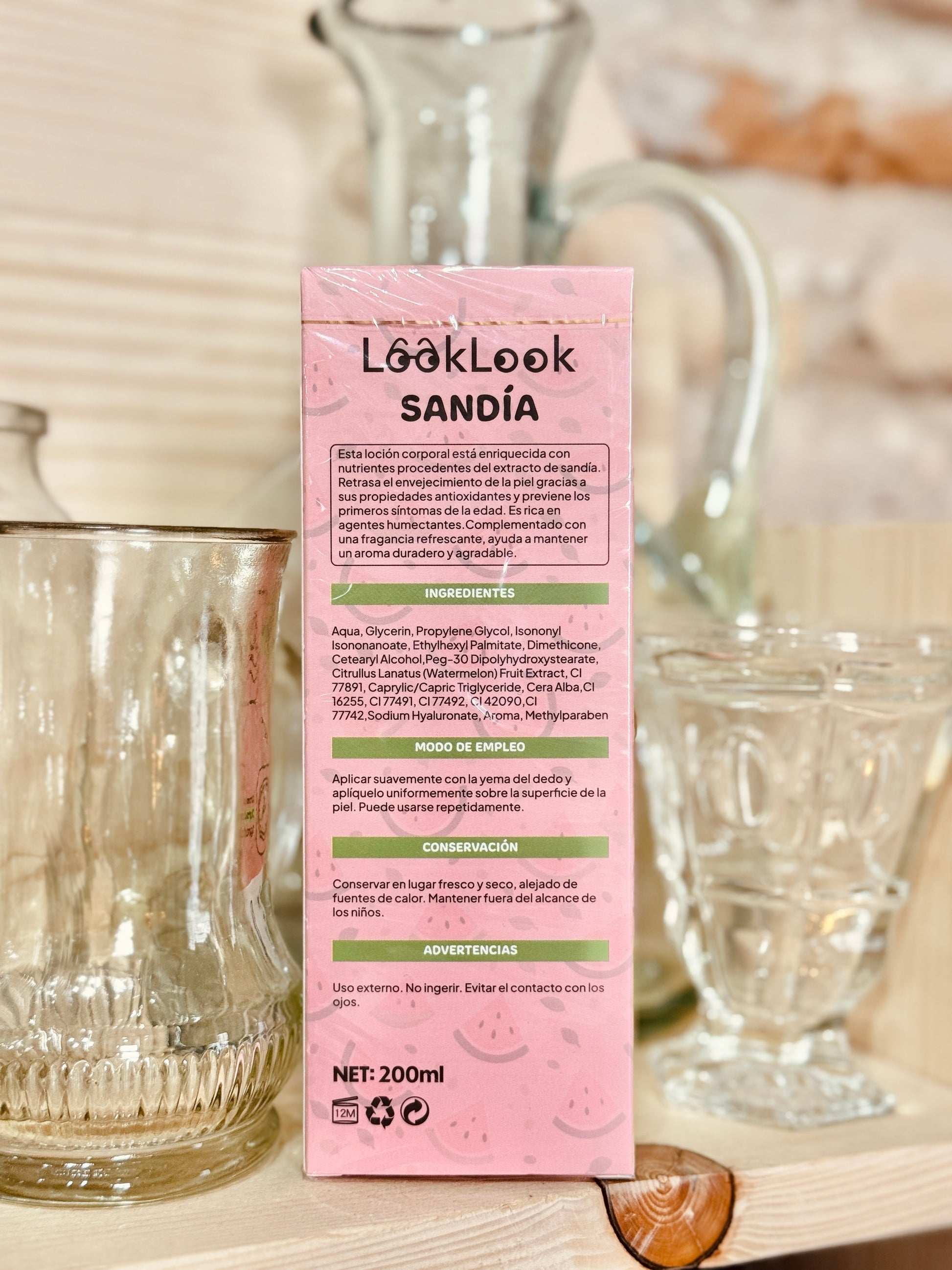 Loción corporal de sandía – Frescura e hidratación (200 ml) Les Trouvailles de Tolède