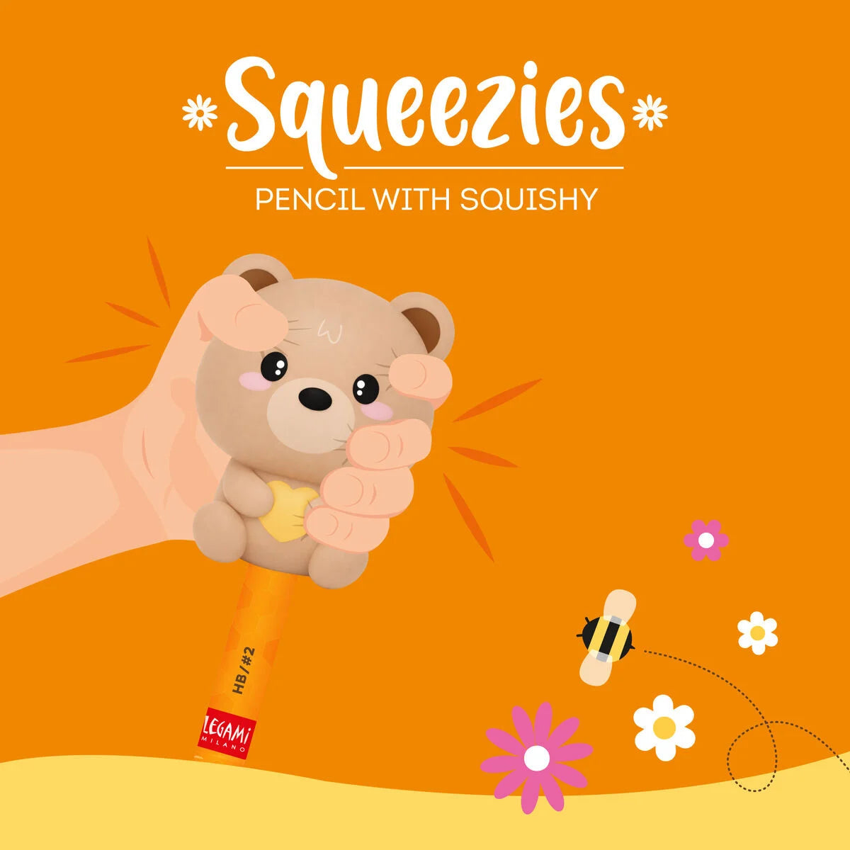 Lápiz Antiestrés Teddy Bear Legami - Squeezies Les Trouvailles de Tolède