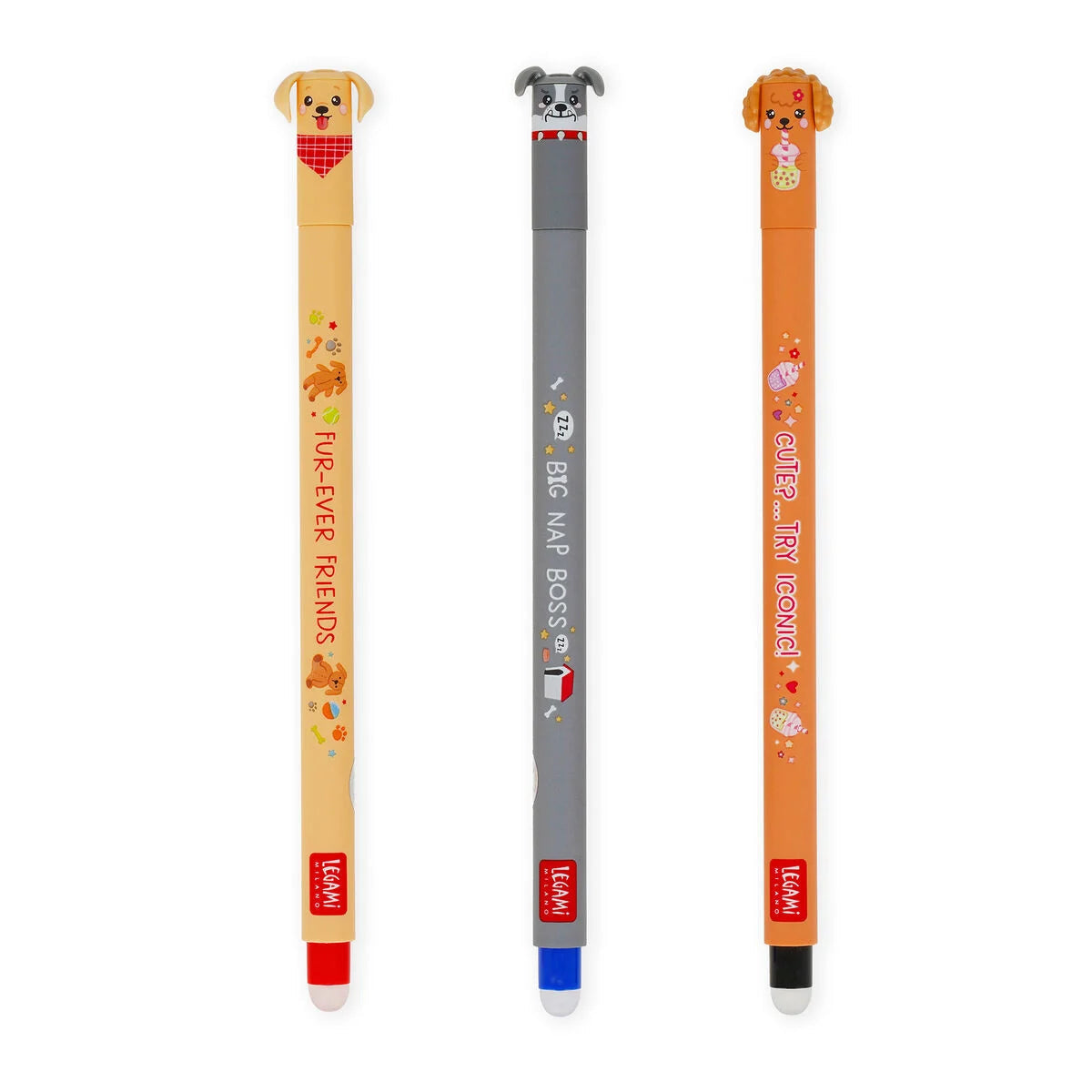 Pack Legami edición especial : Set 3 boligrafos perros + estuche Ladybug Les Trouvailles de Tolède