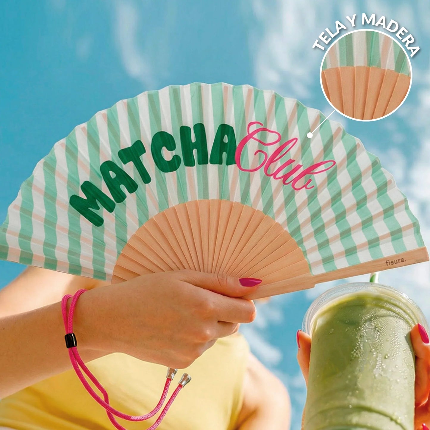Abanico Matcha club Les Trouvailles de Tolède