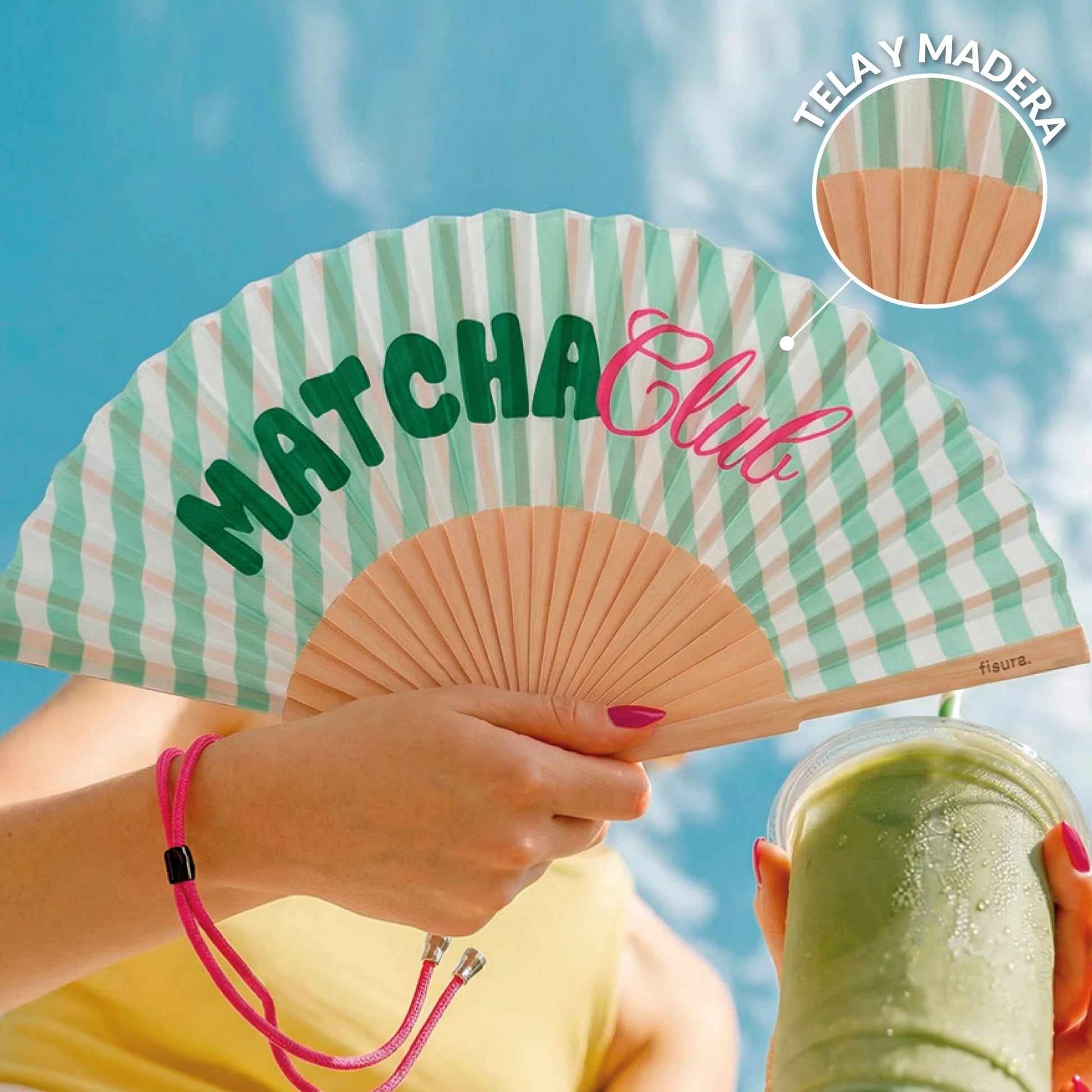 Abanico Matcha club Les Trouvailles de Tolède