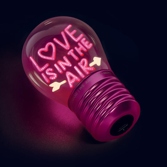 Lámpara Decorativa de Mesa en Forma de Bombilla - Love Is in the Air - LEGAMI