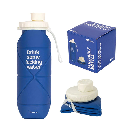 Botella plegable ‘’Drink some fucking water’’ 600 ml Les Trouvailles de Tolède