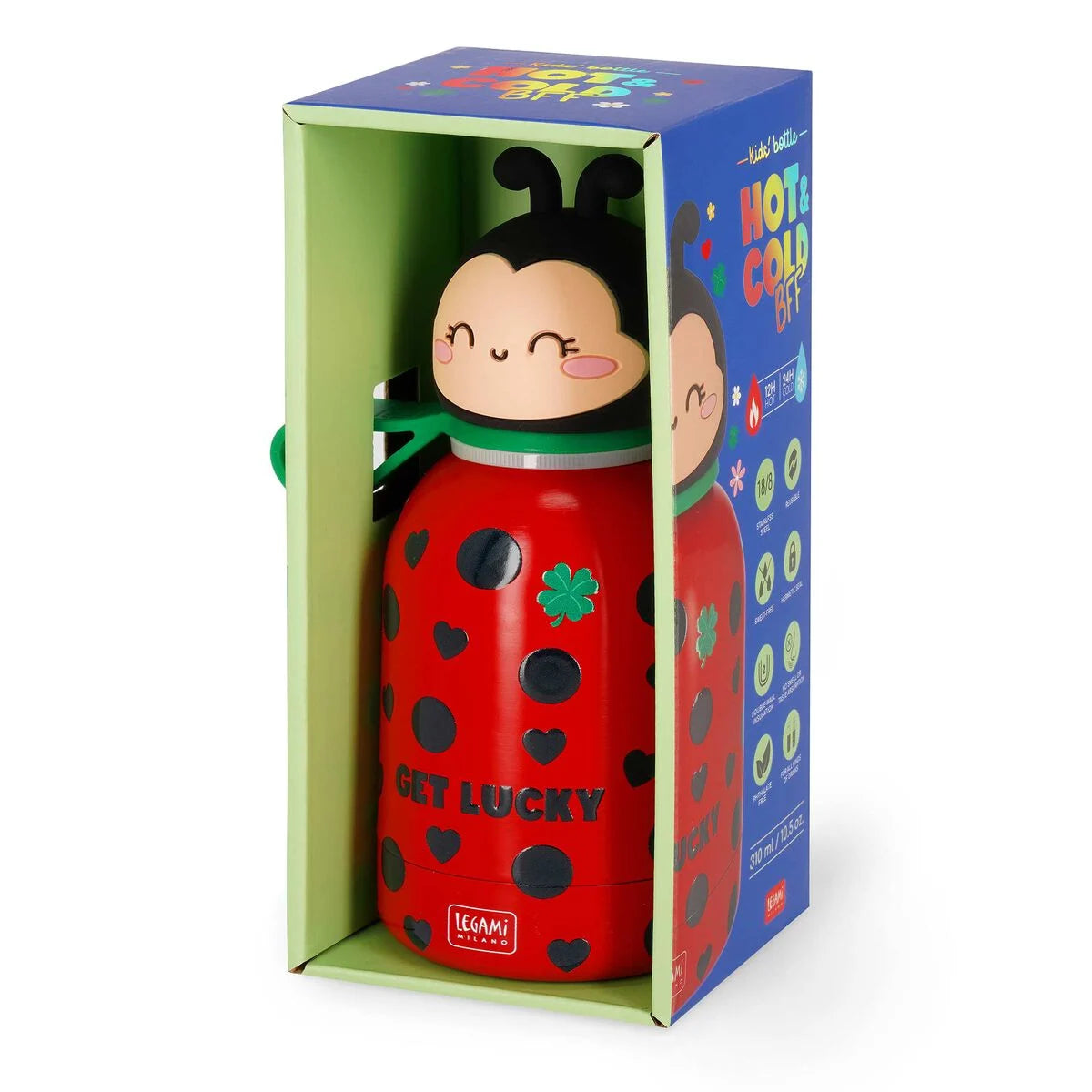 Botella térmica infantil LEGAMI “Ladybug – Get Lucky” (310 ml) Les Trouvailles de Tolède