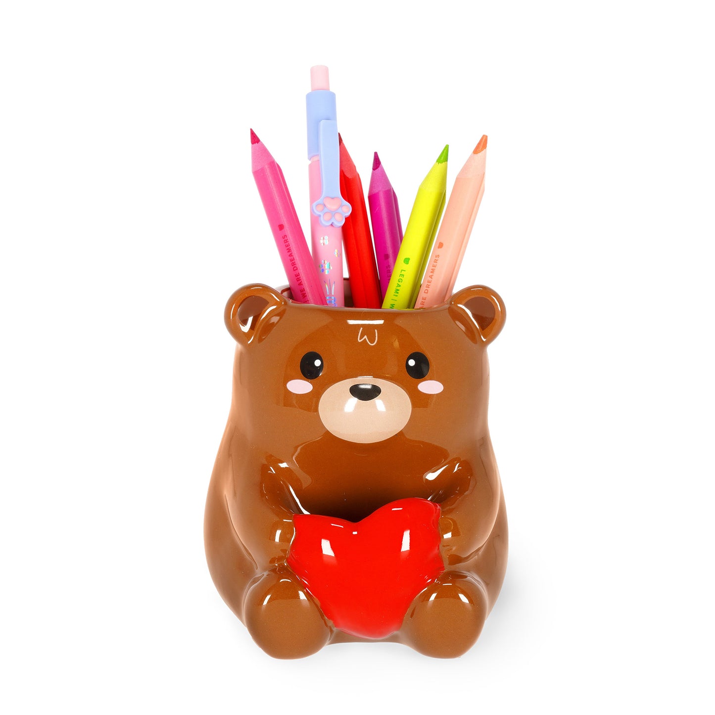 Pot à crayons en céramique Teddy Bear – LEGAMI