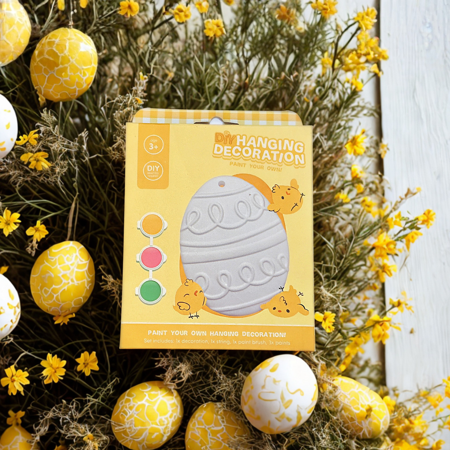 Decoración colgante DIY para pintar – Huevo de Pascua Les Trouvailles de Tolède