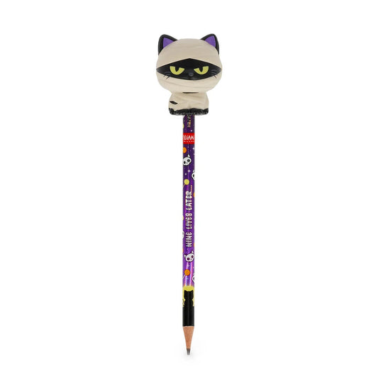Lápiz Antiestrés Gato Momia Halloween ✏️🐱 Les Trouvailles de Tolède