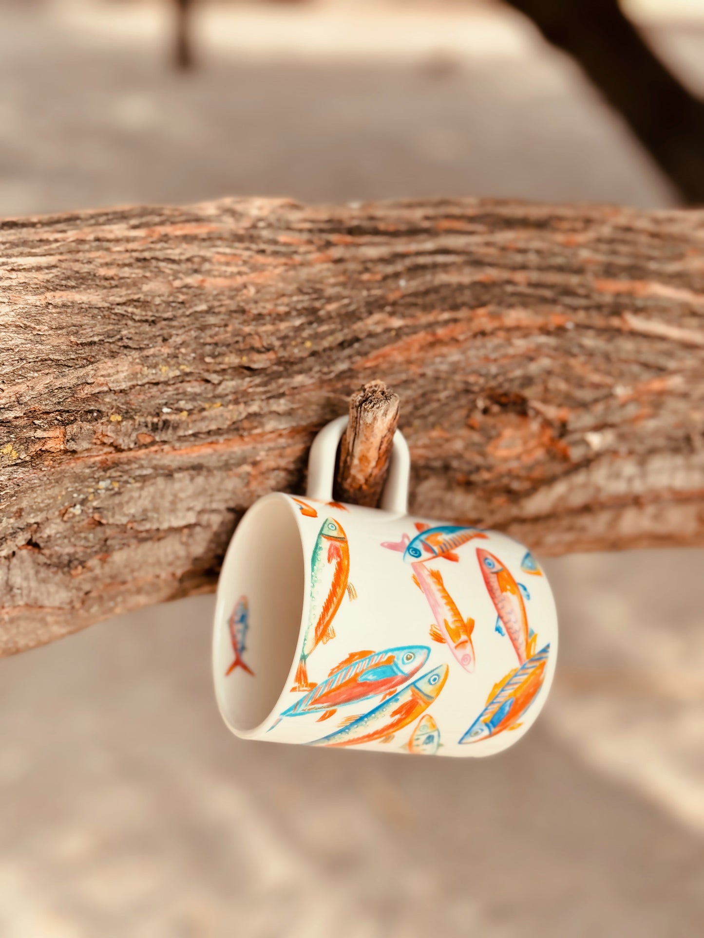 Mug Sardinas crema 325 ml Les Trouvailles de Tolède