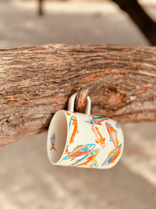 Mug Sardinas crema 325 ml Les Trouvailles de Tolède