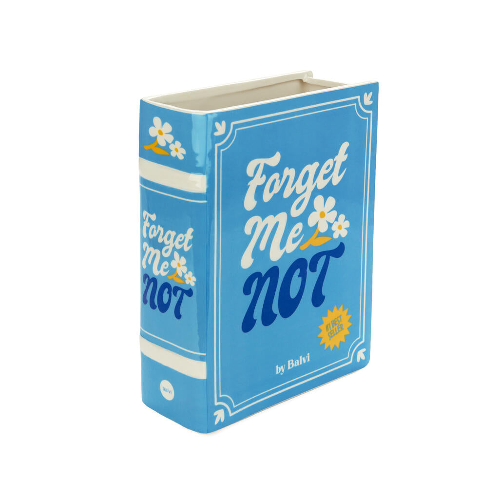 Florero Libro Cerámica Azul “Forget Me Not” Les Trouvailles de Tolède