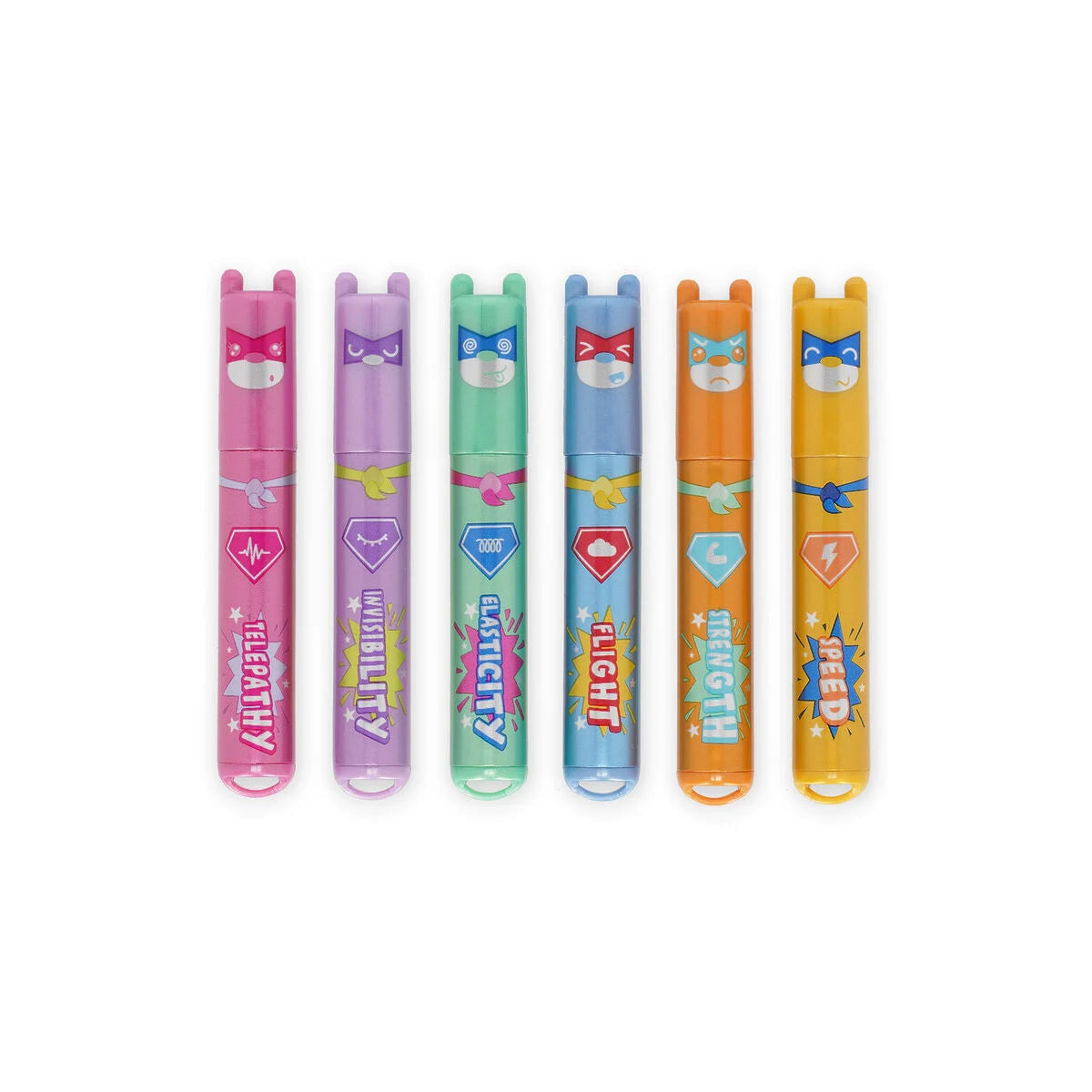 Set de 6 Mini Subrayadores Legami Teddy’s Superpower – Colores Metálicos Les Trouvailles de Tolède