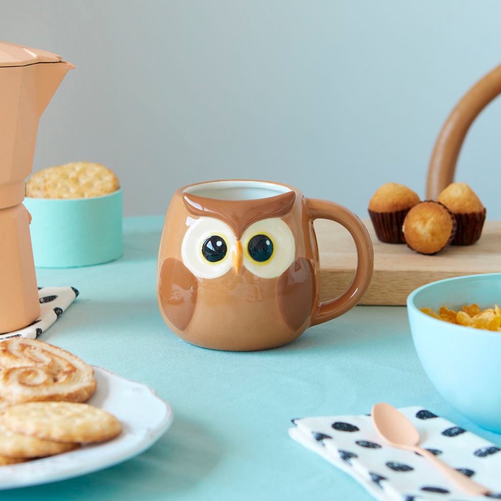 Taza de Cerámica con Forma de Búho "Bubo" (400ml) Les Trouvailles de Tolède