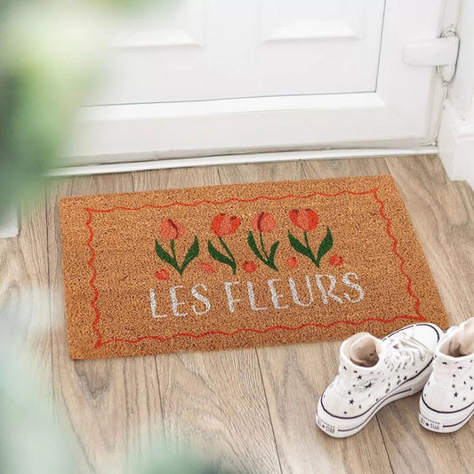 Felpudo tulipanes les fleurs – alfombra entrada floral Les Trouvailles de Tolède