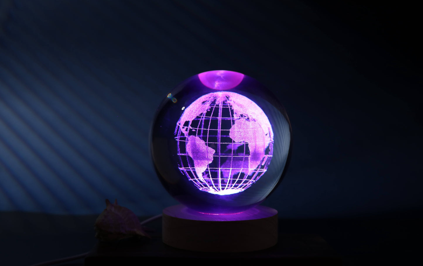 Lámpara Bola de Cristal 3D Mundo