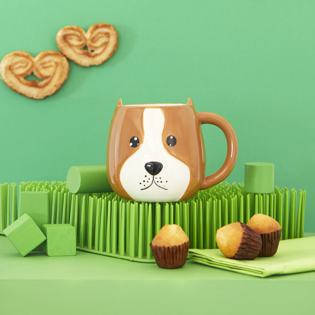 Taza de Cerámica con Forma de Perro "Woof!" (400ml) Les Trouvailles de Tolède