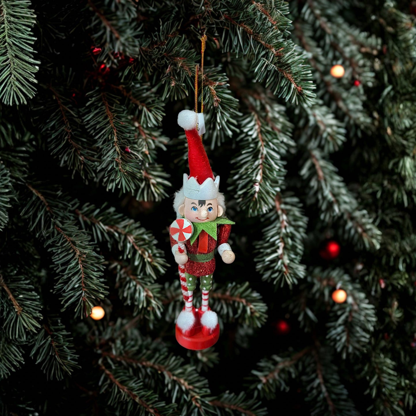 Adorno de Navidad – Duende rojo y verde Les Trouvailles de Tolède