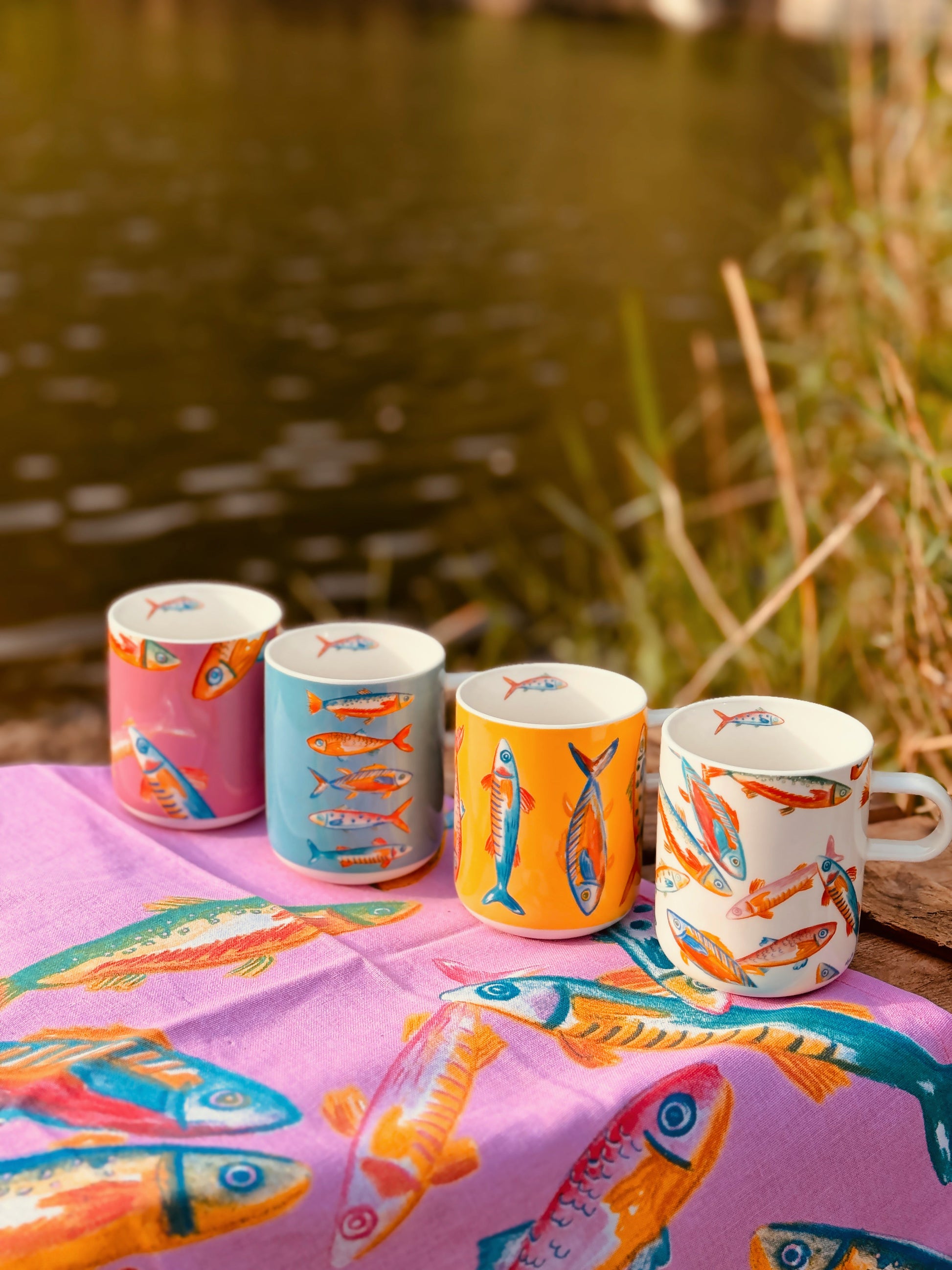 Mug Sardinas crema 325 ml Les Trouvailles de Tolède