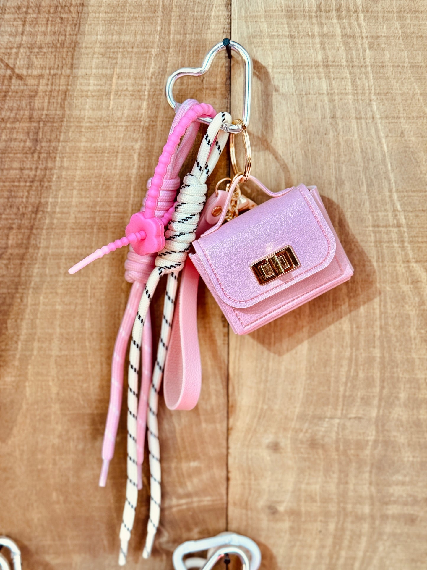 Colgante de bolso mini-bolso rosa Les Trouvailles de Tolède