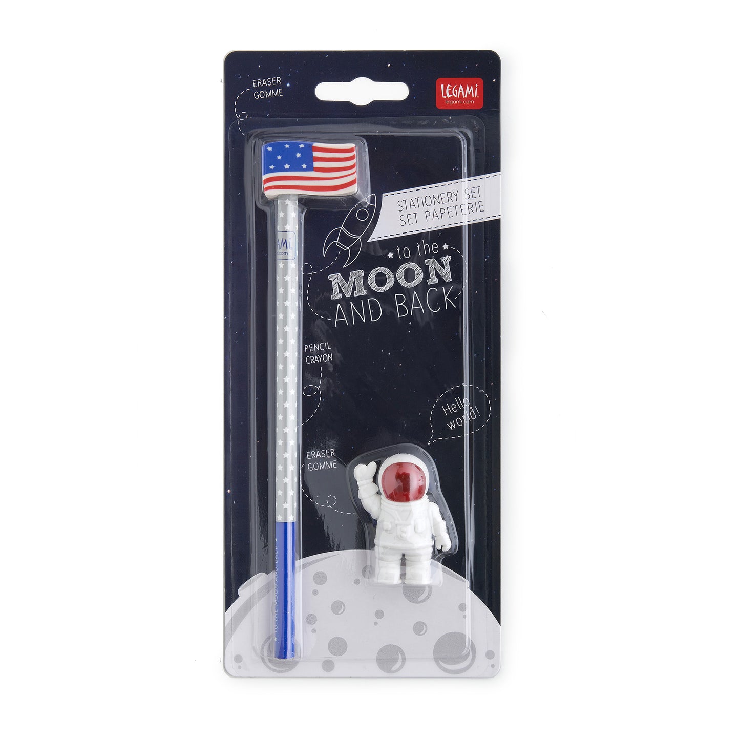 Set Lápiz y Gomas Espacio – To The Moon