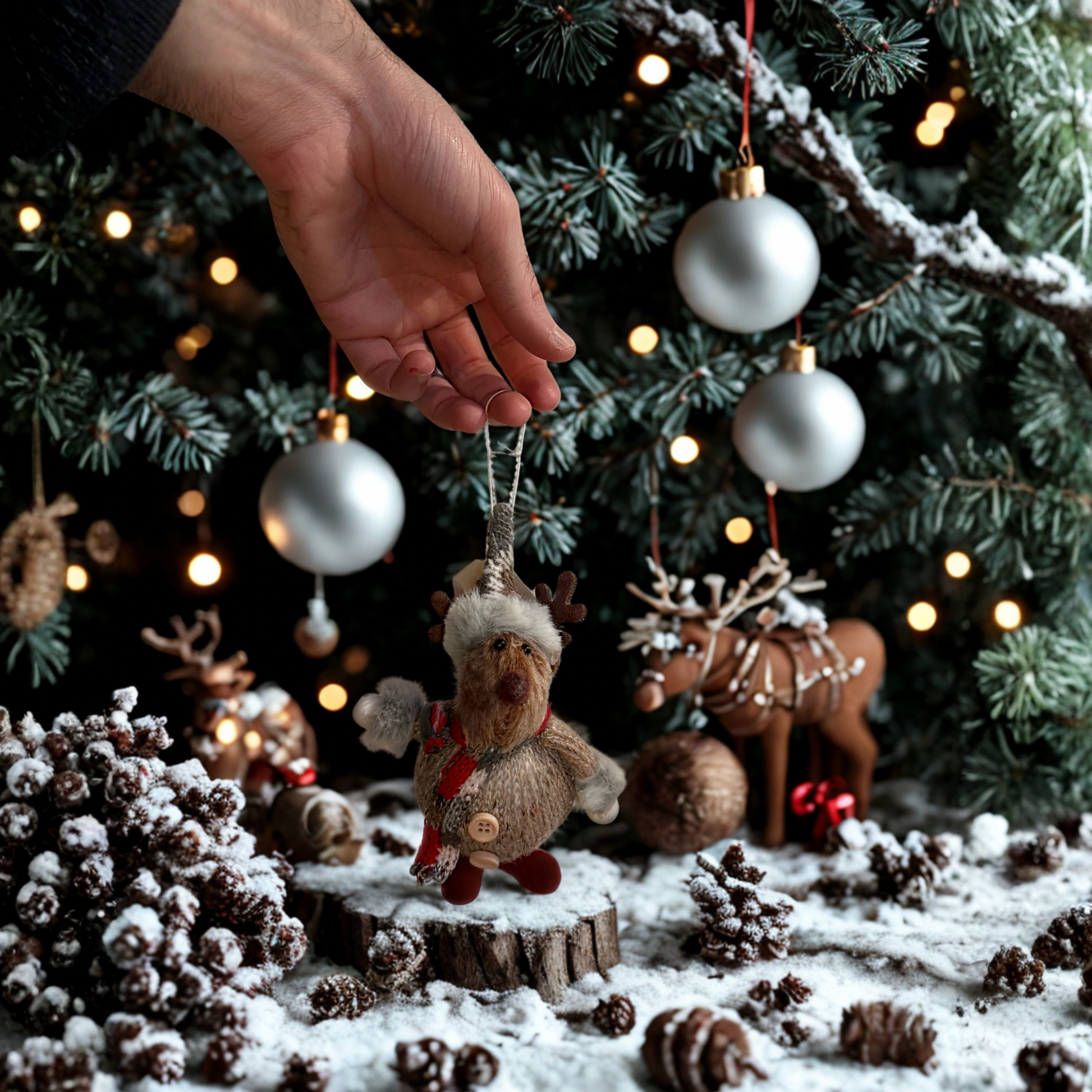 Adorno Navideño Reno Bosque Encantado Les Trouvailles de Tolède