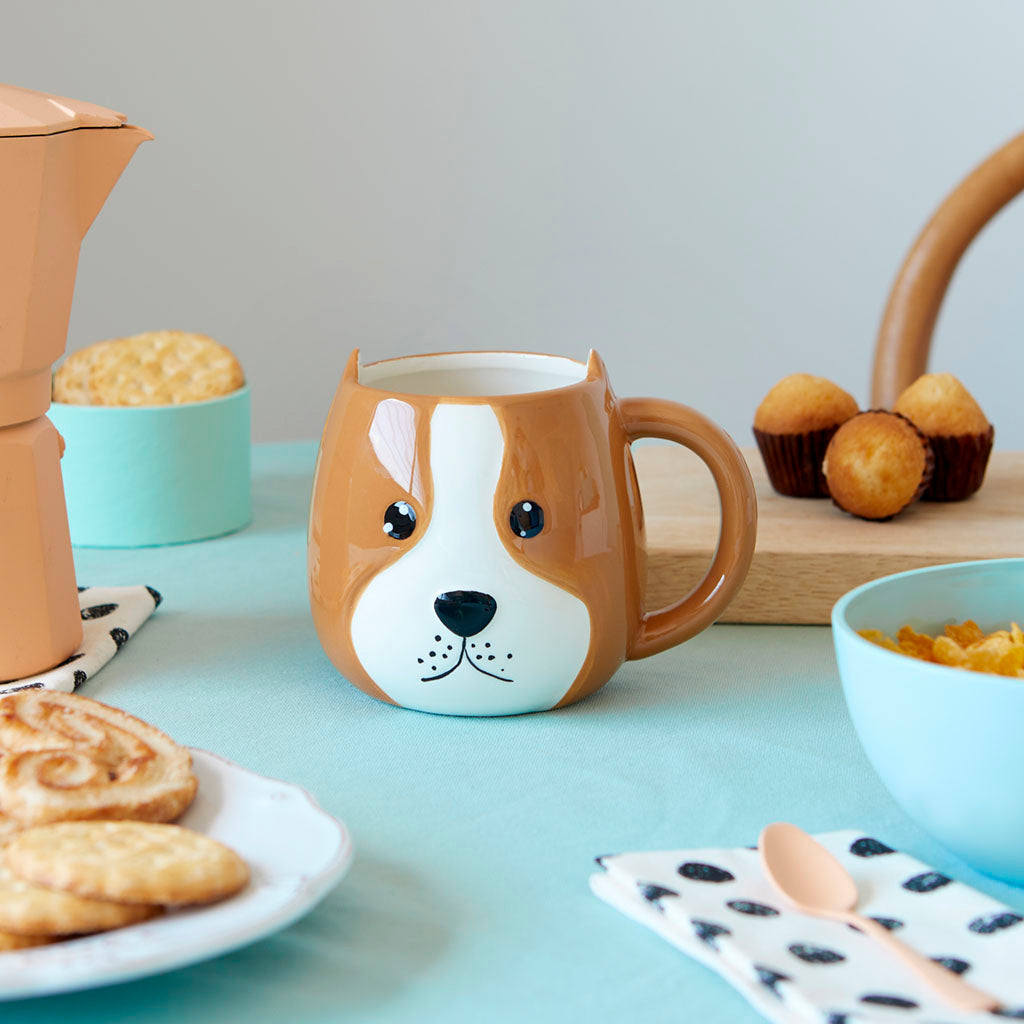 Taza de Cerámica con Forma de Perro "Woof!" (400ml) Les Trouvailles de Tolède
