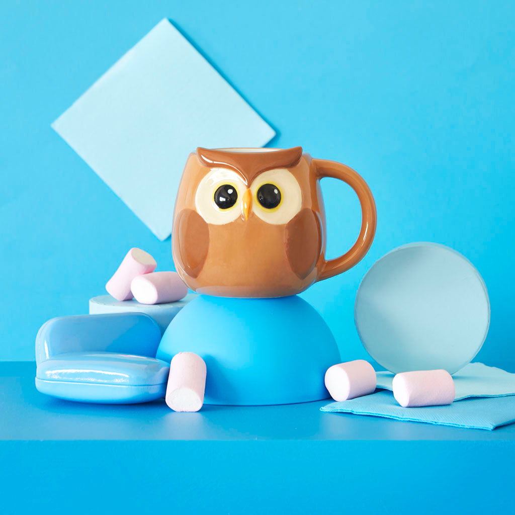 Taza de Cerámica con Forma de Búho "Bubo" (400ml) Les Trouvailles de Tolède