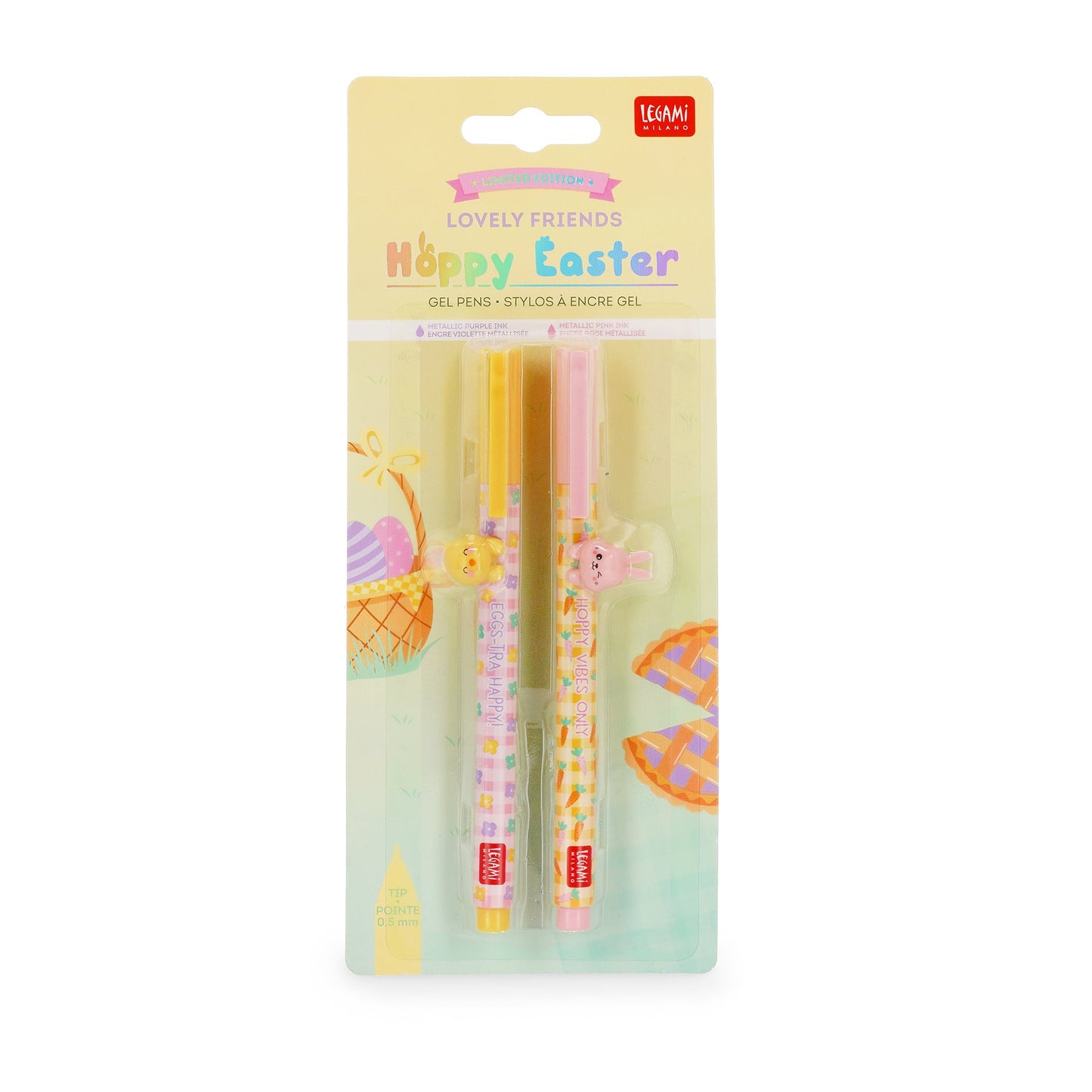 Set de 2 Bolígrafos de Gel “Hoppy Easter” Les Trouvailles de Tolède